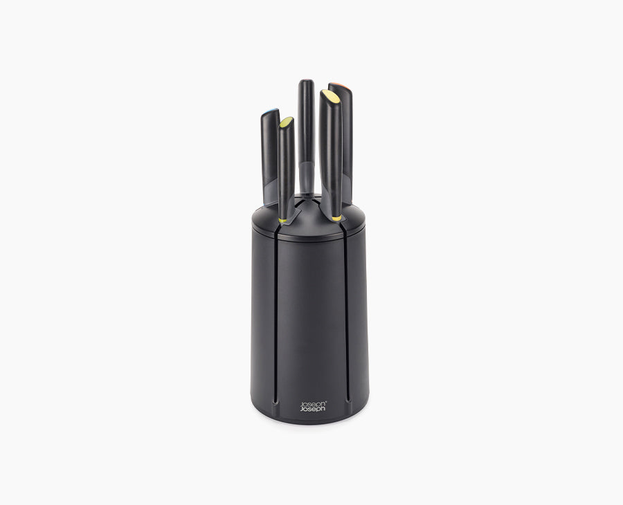 Joseph Joseph Elevate knives carousel with five multicolour knives
