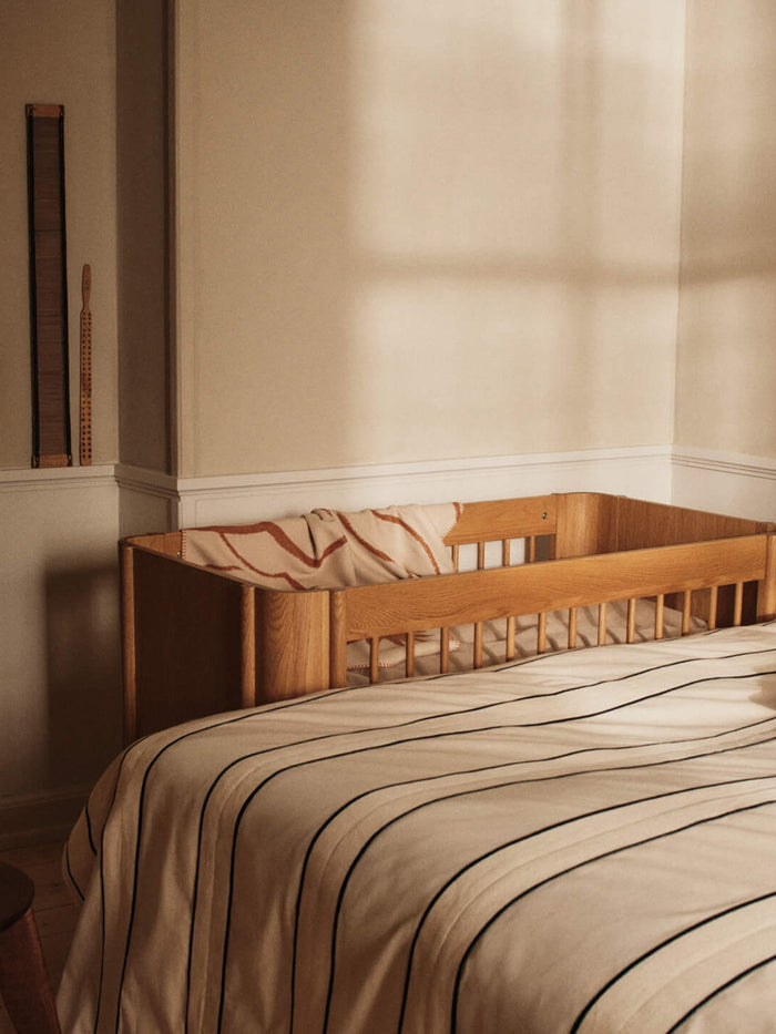 ferm LIVING Skye – Brushed Cotton Blanket, Sienna/Parchment