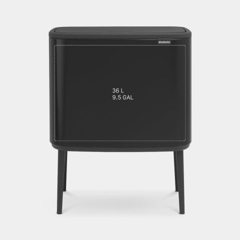 Bo Touch Bin with lid open showing removable inner bucket