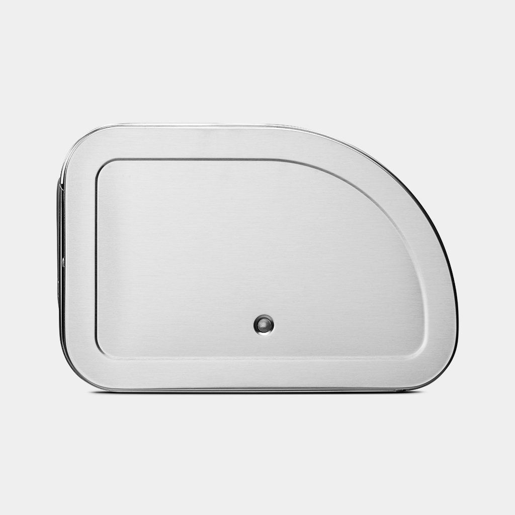 Roll Top Bread Bin on a kitchen worktop with bread inside