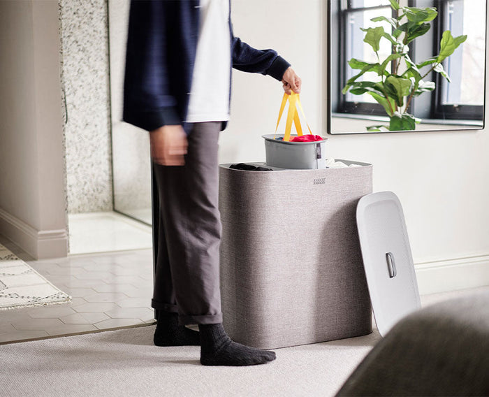 Joseph Joseph Tota Trio – 90 L laundry separation basket, grey