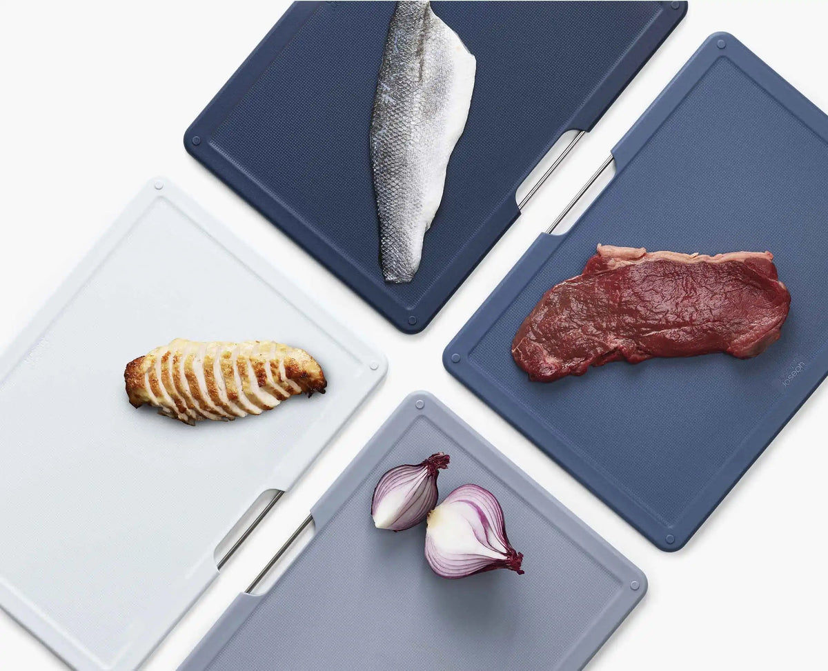 Chopping vegetables on a Folio board with non-slip feet