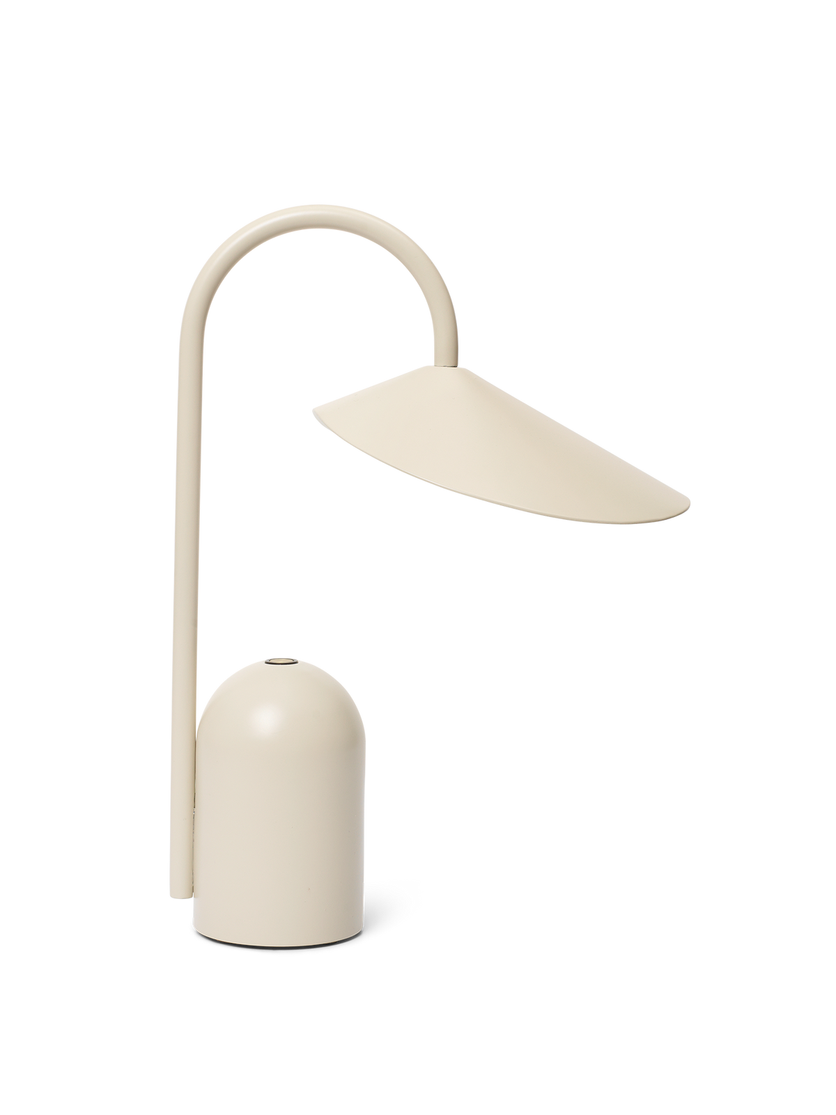 Arum portable lamp in cashmere on a white background