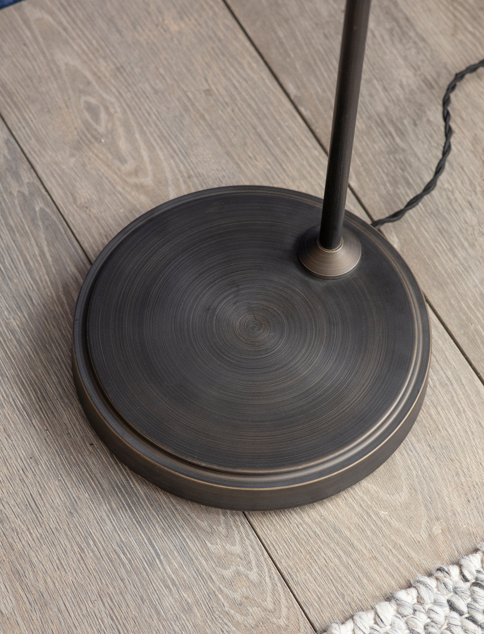 Detail of the Hoxton Dome lamp's steel shade and slender stem