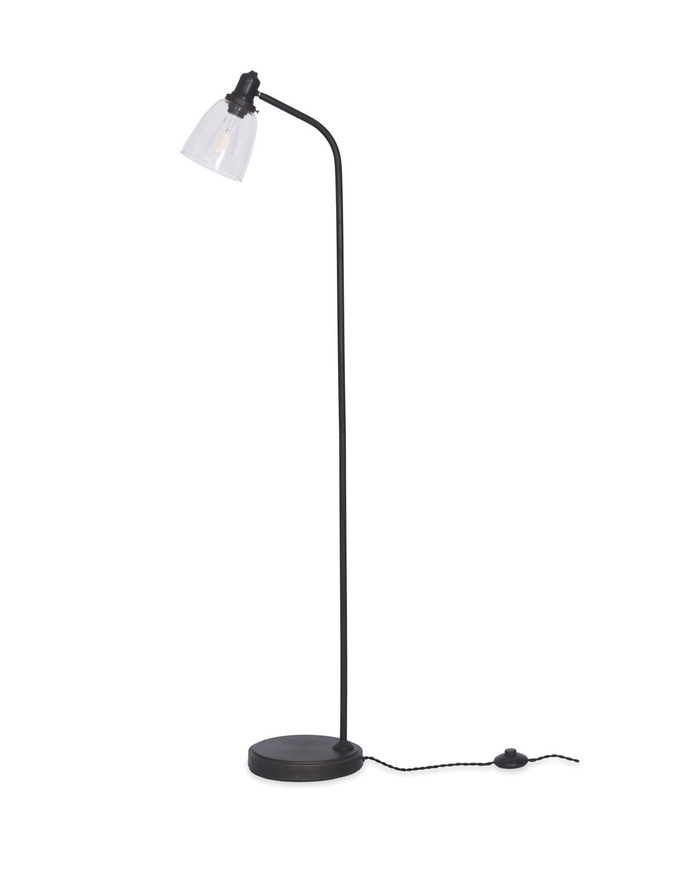 Hoxton Dome floor lamp casting light over a reading corner