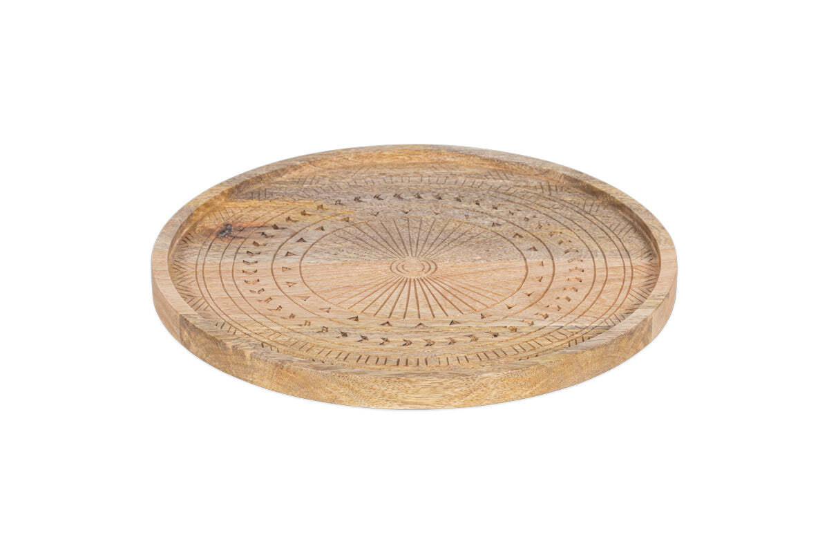 Namuna mango wood tray on a kitchen counter